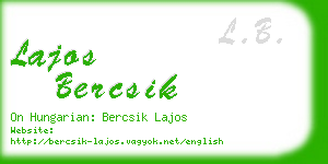 lajos bercsik business card